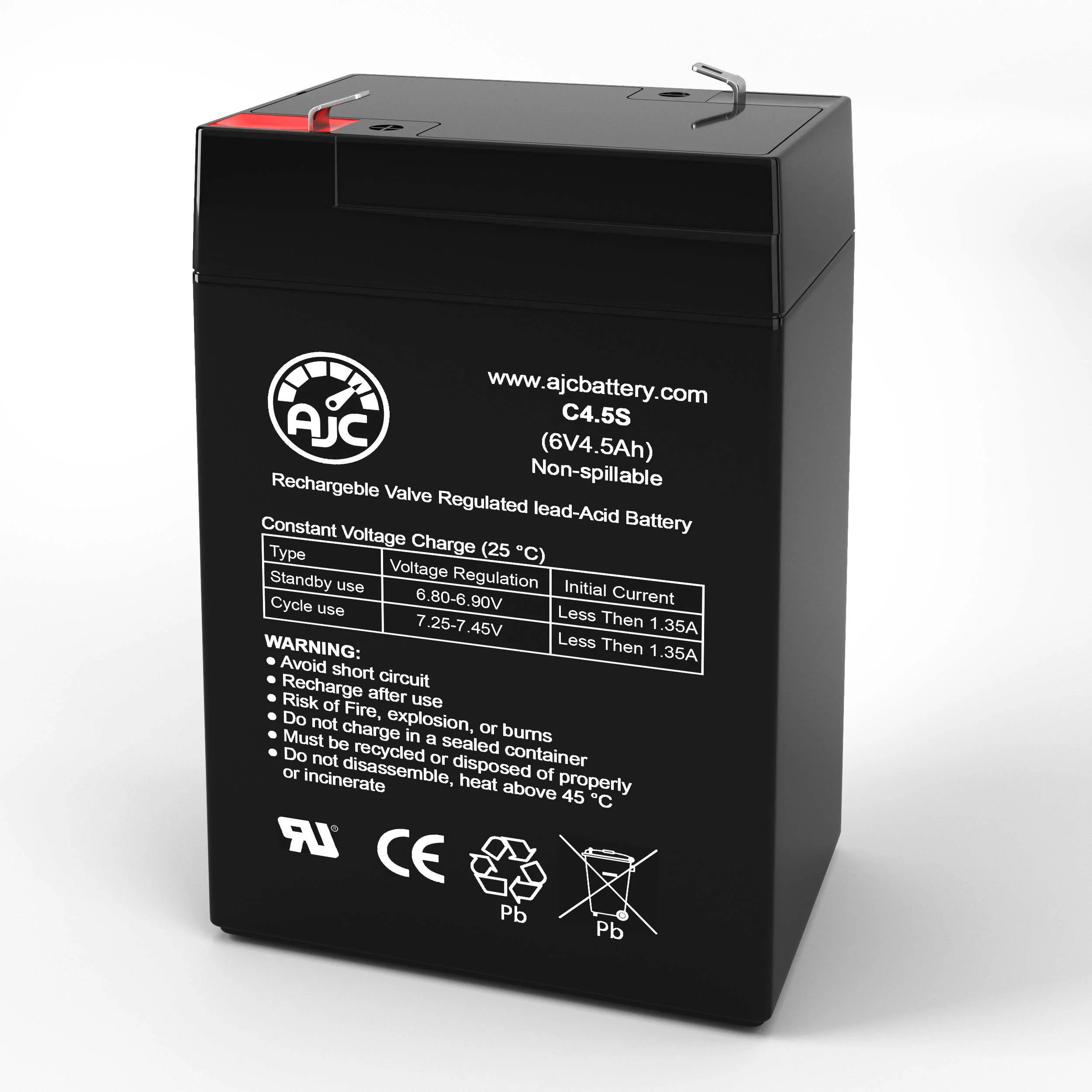 AJC Battery Compatible with Union PW0604 6V 4.5Ah Sealed Lead Acid Battery - Image 9